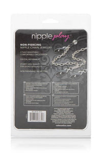 Thumbnail for Cal Exotics - Nipple Play - Non-Piercing Nipple Chain Jewelry - Onyx - Stag Shop