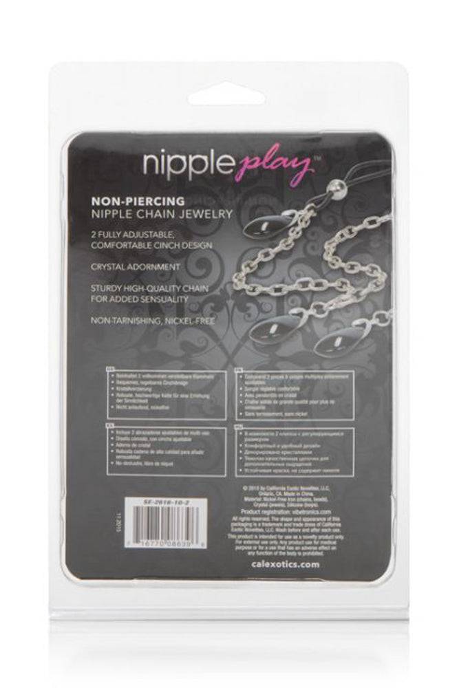Cal Exotics - Nipple Play - Non-Piercing Nipple Chain Jewelry - Onyx - Stag Shop