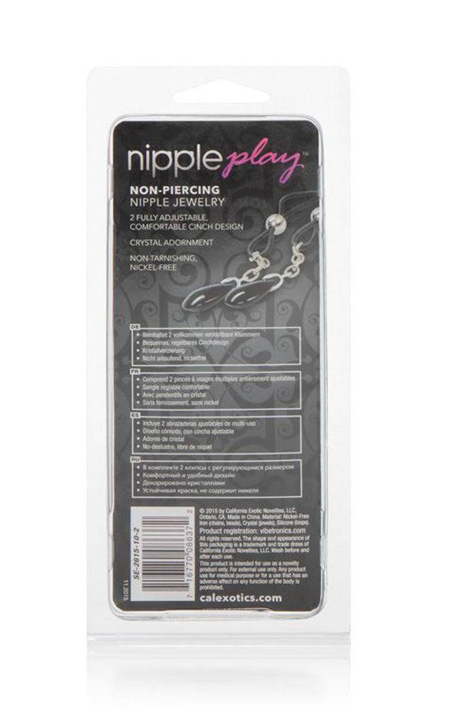 Cal Exotics - Nipple Play - Non-Piercing Nipple Jewelry - Onyx - Stag Shop
