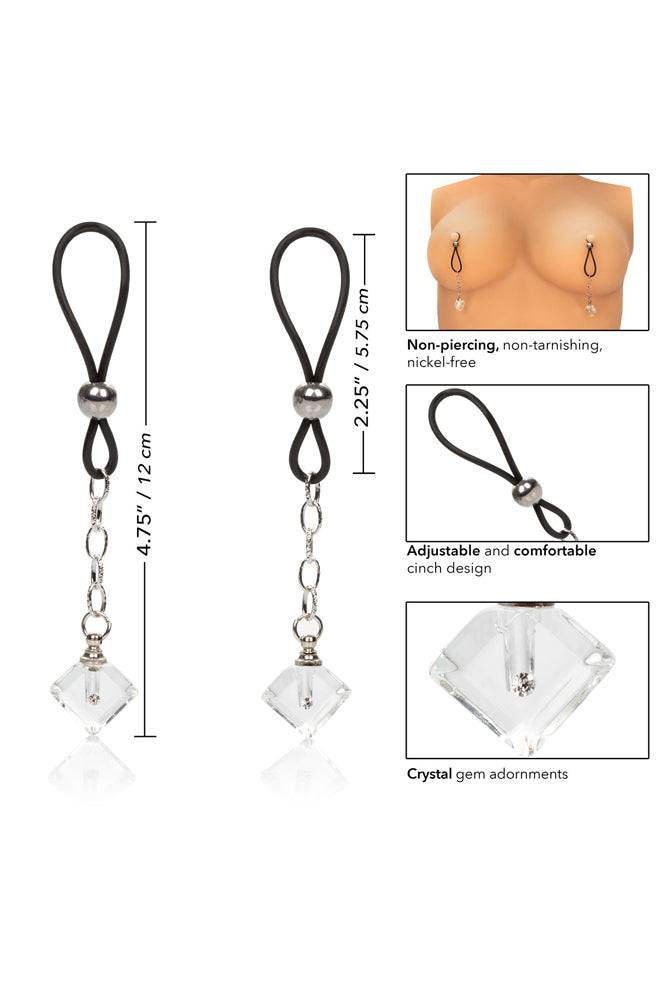 Cal Exotics - Nipple Play - Non-Piercing Nipple Jewelry - Crystal Gem - Stag Shop