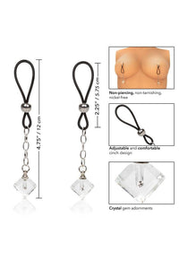 Thumbnail for Cal Exotics - Nipple Play - Non-Piercing Nipple Jewelry - Crystal Gem - Stag Shop