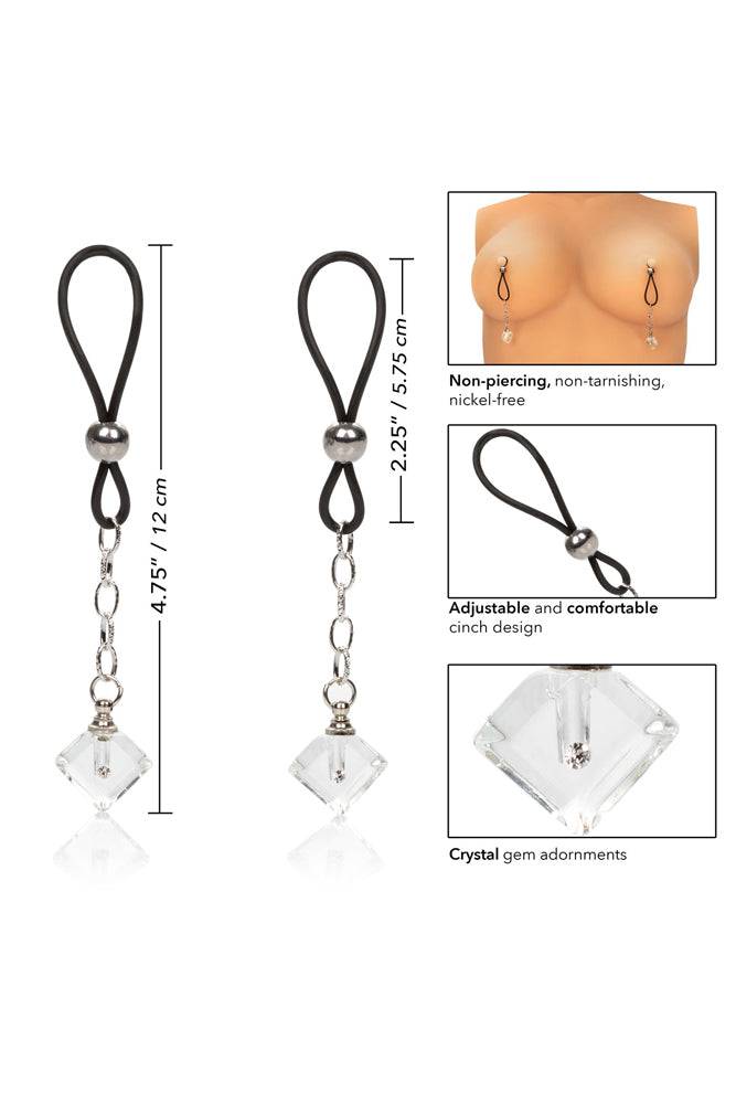 Cal Exotics - Nipple Play - Non-Piercing Nipple Jewelry - Crystal Gem - Stag Shop