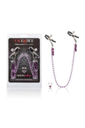 Cal Exotics - Nipple Play - Purple Chain Nipple Clamps - Stag Shop