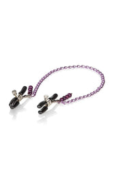 Cal Exotics - Nipple Play - Purple Chain Nipple Clamps - Stag Shop