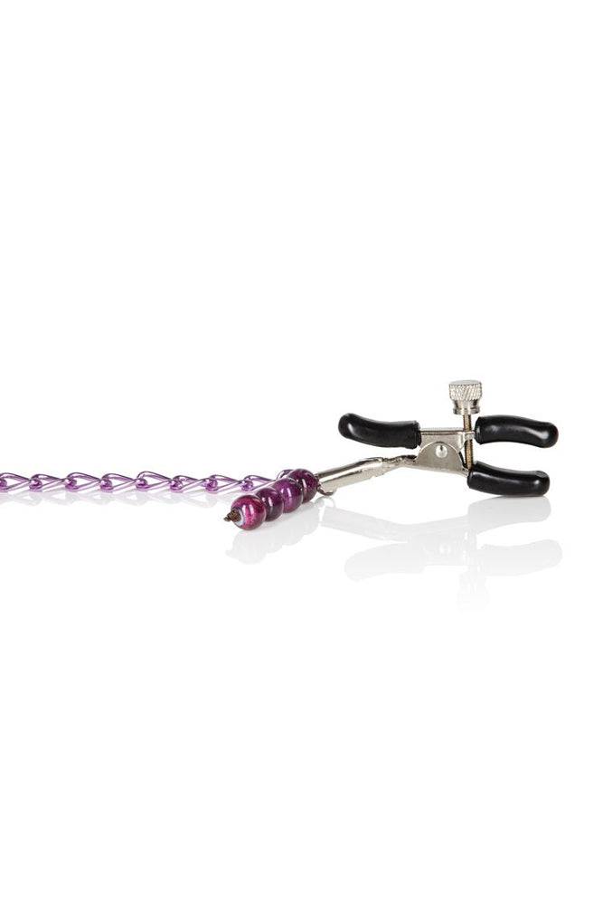 Cal Exotics - Nipple Play - Purple Chain Nipple Clamps - Stag Shop