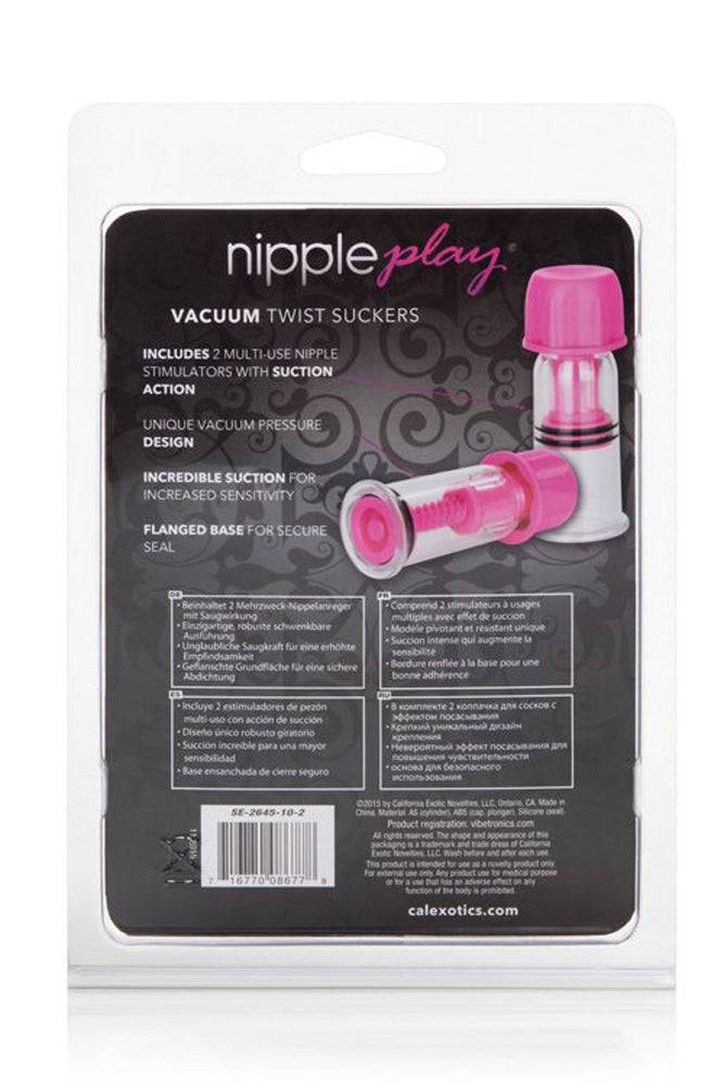 Cal Exotics - Nipple Play - Vacuum Twist Suckers - Pink - Stag Shop