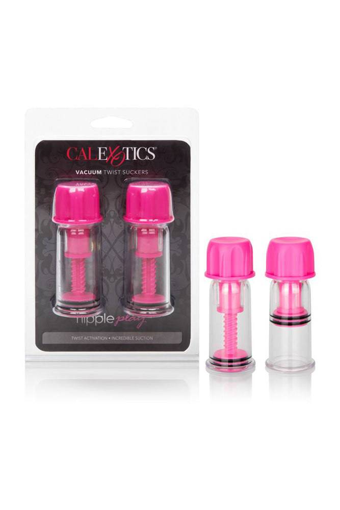 Cal Exotics - Nipple Play - Vacuum Twist Suckers - Pink - Stag Shop