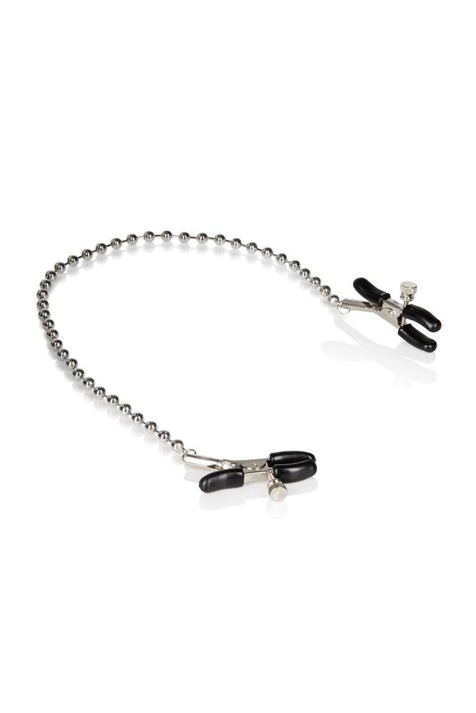 Cal Exotics - Nipple Play - Silver Beaded Nipple Clamps - Stag Shop
