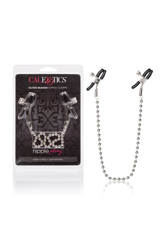 Cal Exotics - Nipple Play - Silver Beaded Nipple Clamps - Stag Shop