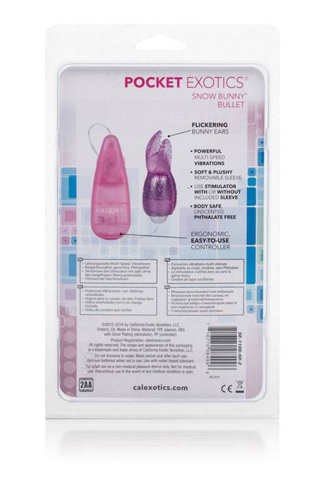 Cal Exotics - Pocket Exotics - Snow Bunny Bullet Vibrator - Pink - Stag Shop