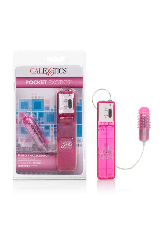 Cal Exotics - Pocket Exotics - Turbo 8 Accelerator Single Bullet Vibrator - Pink - Stag Shop