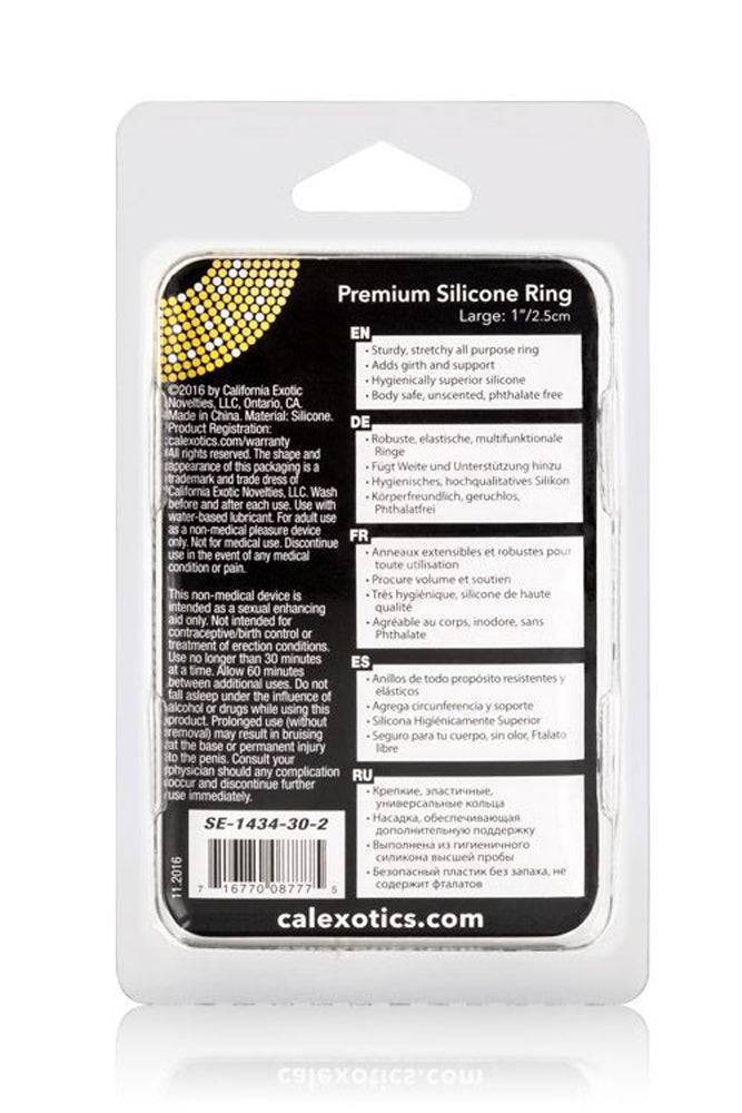 Cal Exotics - Premium Silicone Large Cock Ring - Clear - Stag Shop