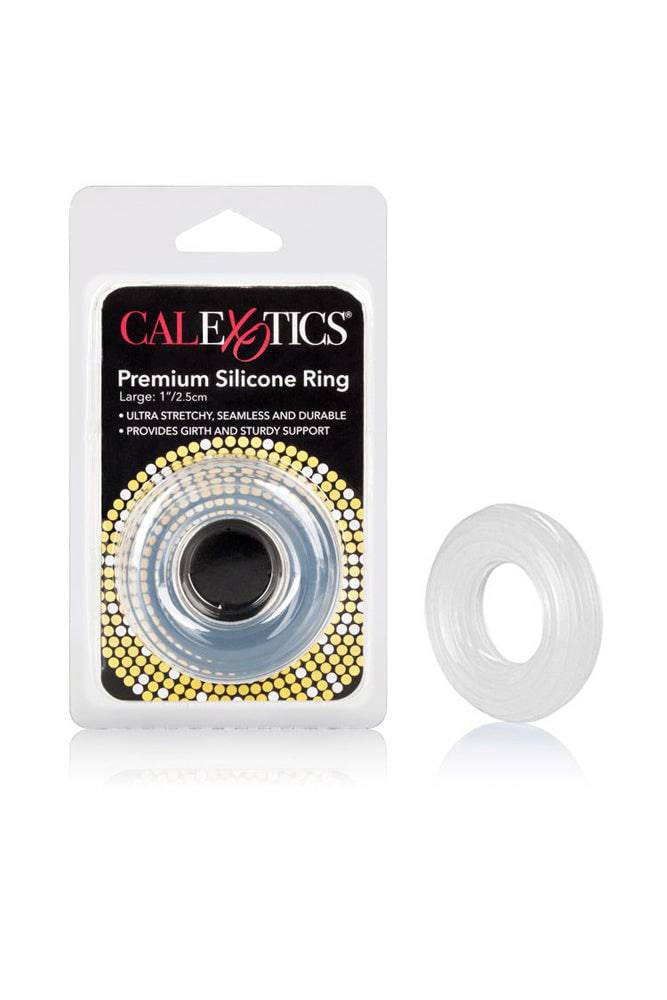 Cal Exotics - Premium Silicone Large Cock Ring - Clear - Stag Shop