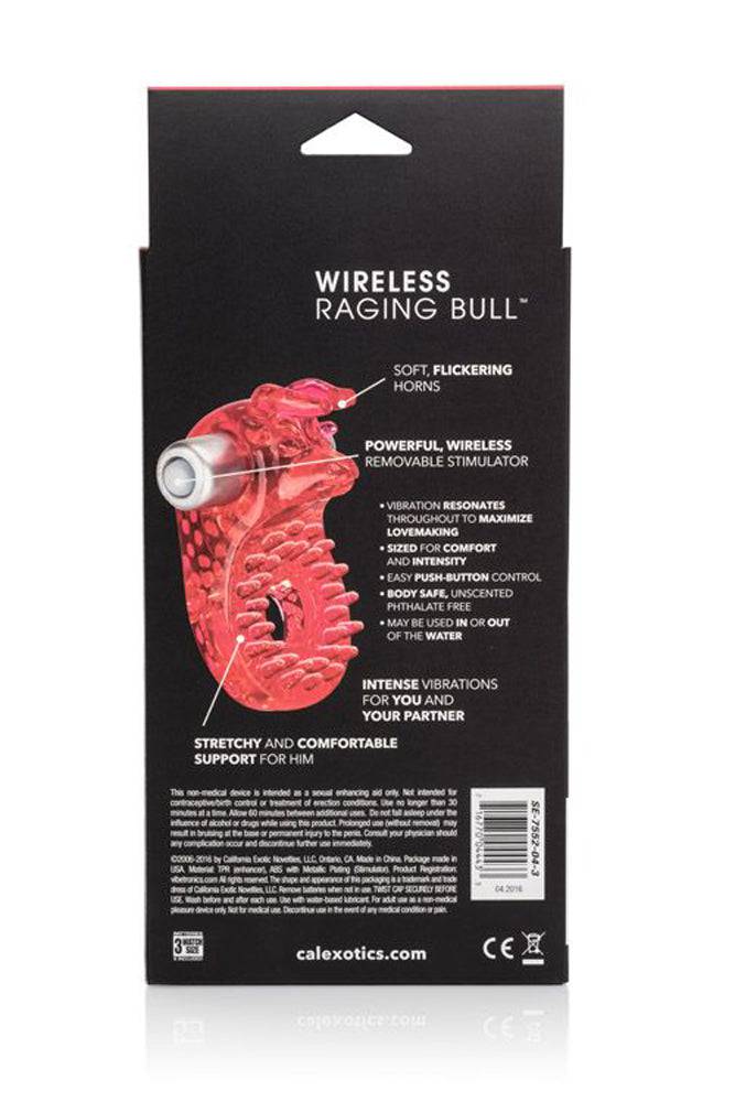 Cal Exotics - Couples Enhancer - Raging Bull Vibrating Cock Ring - Red - Stag Shop