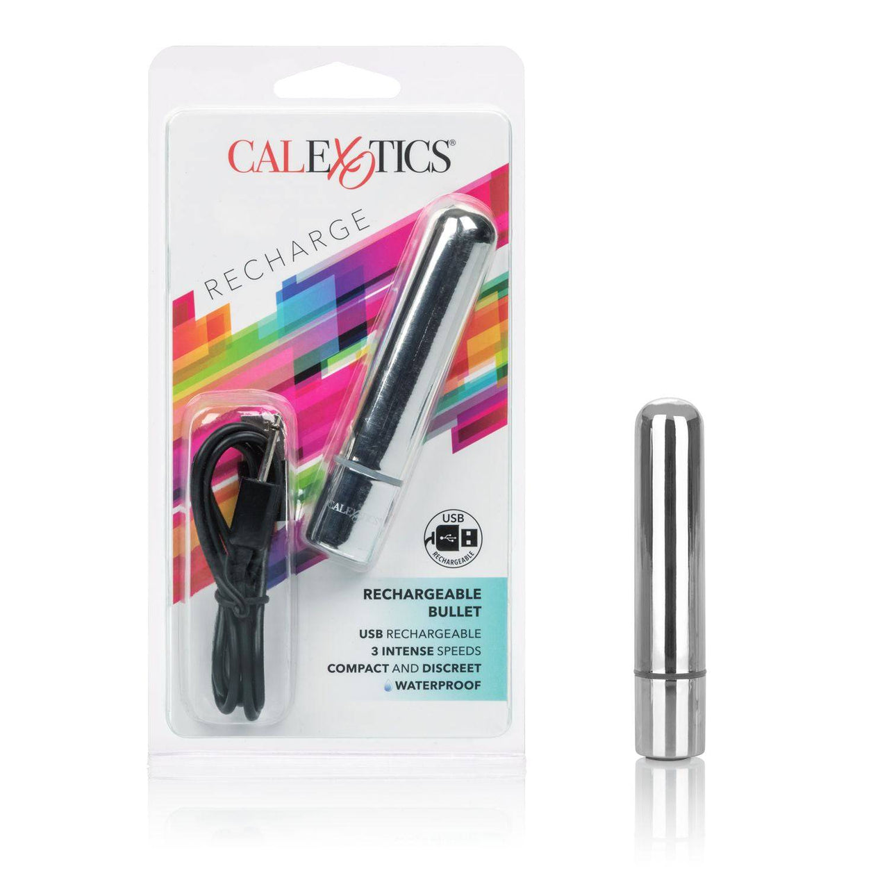 Cal Exotics - Rechargeable Bullet Vibrator - Silver - Stag Shop