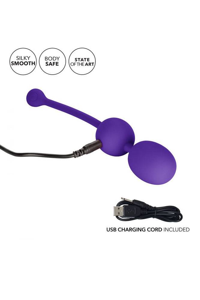 Cal Exotics - Rechargeable Dual Kegel Balls - Purple - Stag Shop