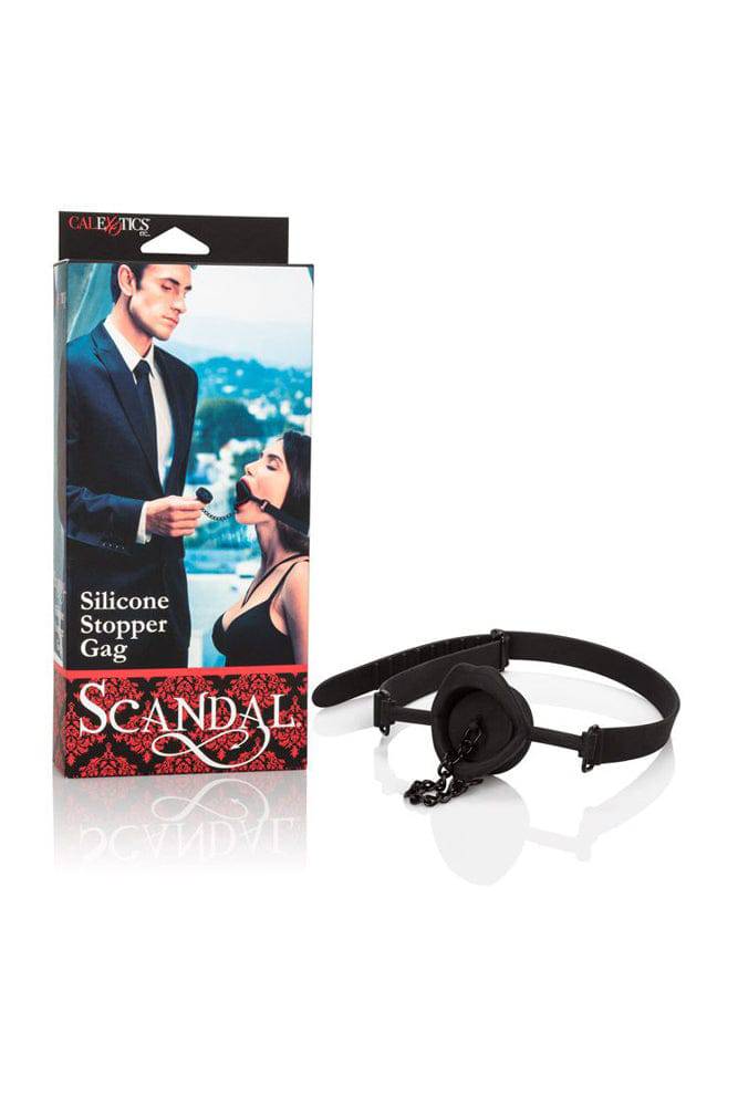Cal Exotics - Scandal - Silicone Stopper Gag - Black - Stag Shop