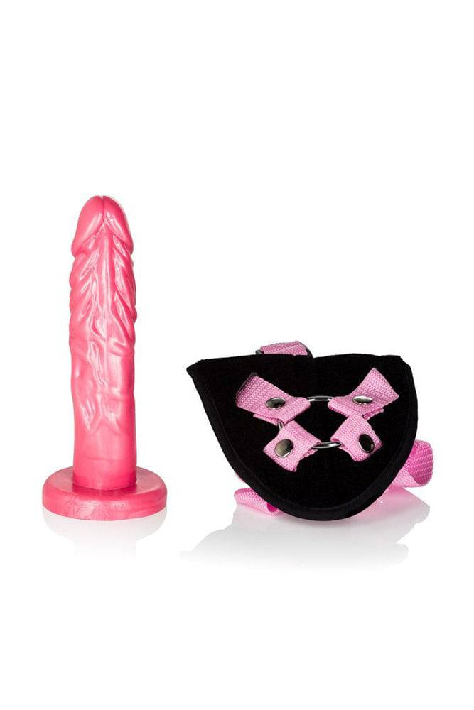 Cal Exotics - Shane's World - Pink Harness With Stud Strap-On Set - Stag Shop