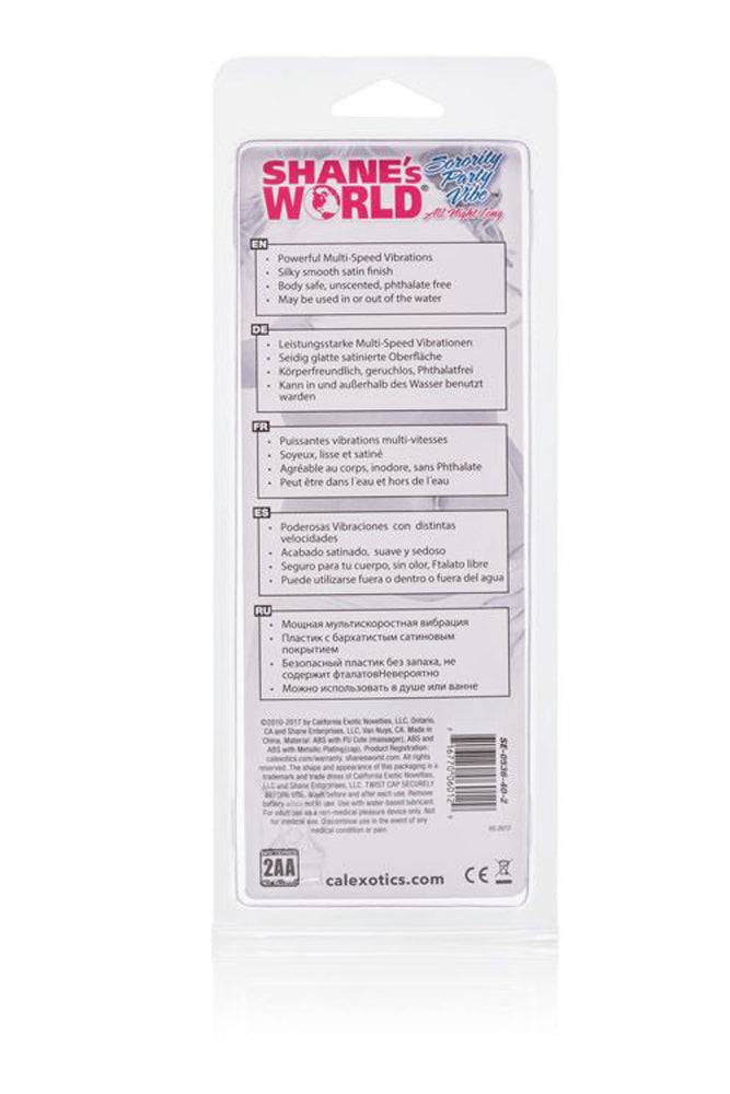 Cal Exotics - Shane's World - Sorority Party Vibe - All Night Long - Pink - Stag Shop