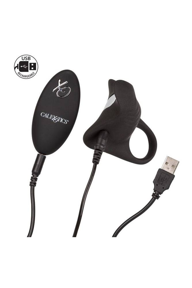 Cal Exotics - Couples Enhancer - Silicone Remote Pleasurizer Cock Ring - Black - Stag Shop