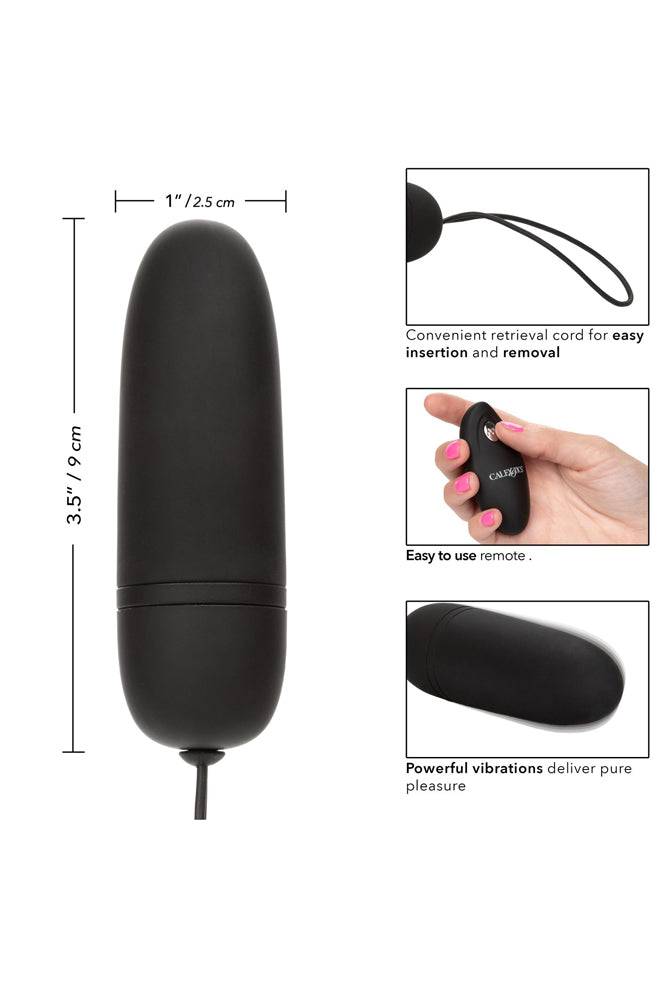 Cal Exotics - Silicone Remote Bullet Vibrator - Black - Stag Shop