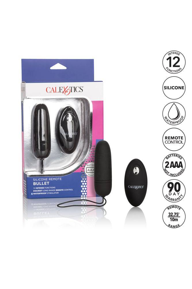 Cal Exotics - Silicone Remote Bullet Vibrator - Black - Stag Shop