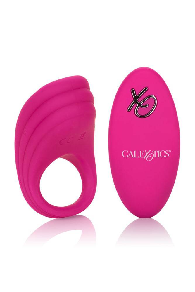 Cal Exotics - Silicone Remote Pleasure Cock Ring - Pink - Stag Shop