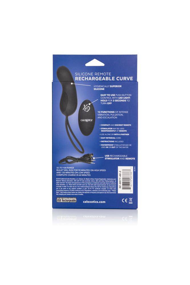 Cal Exotics - Silicone Remote Rechargeable Curve Vibrator - Black - Stag Shop