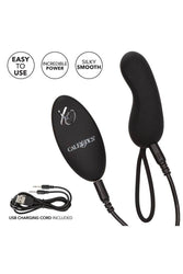 Cal Exotics - Silicone Remote Rechargeable Curve Vibrator - Black - Stag Shop