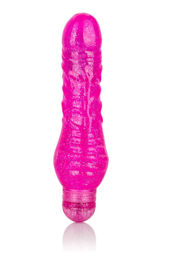 Cal Exotics - Sparkle - Shimmer Stud Realistic Vibrator - Pink - Stag Shop