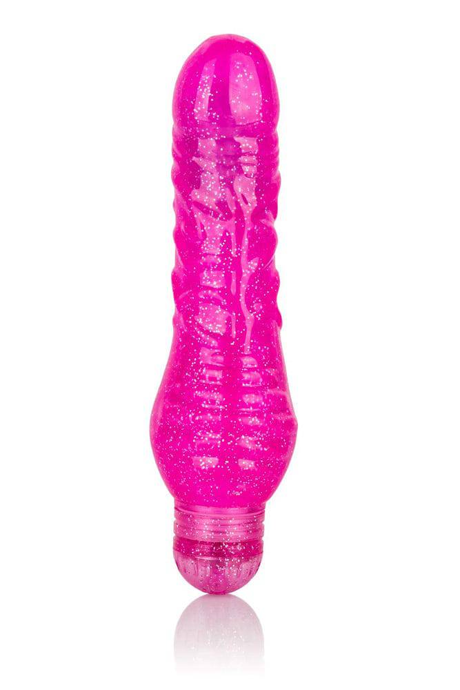 Cal Exotics - Sparkle - Shimmer Stud Realistic Vibrator - Pink - Stag Shop