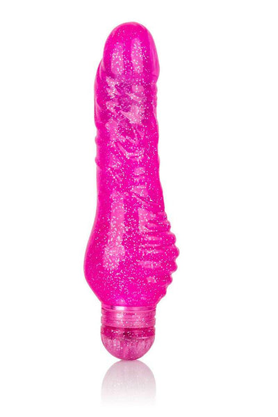 Cal Exotics - Sparkle - Shimmer Stud Realistic Vibrator - Pink | Stag Shop Cal Exotics - Sparkle - Shimmer Stud Realistic Vibrator - Pink | Stag Shop