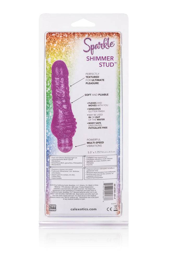 Cal Exotics - Sparkle - Shimmer Stud Realistic Vibrator - Pink - Stag Shop