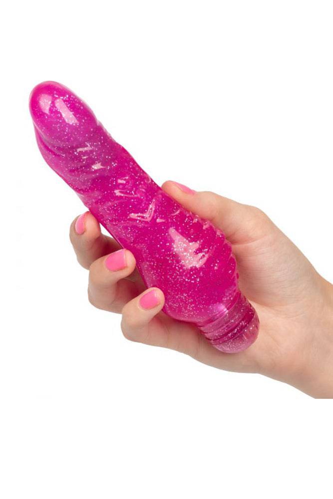 Cal Exotics - Sparkle - Shimmer Stud Realistic Vibrator - Pink - Stag Shop
