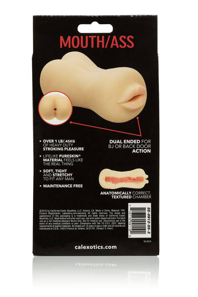 Cal Exotics - Stroke It - Mouth & Ass Dual Ended Stroker - Stag Shop