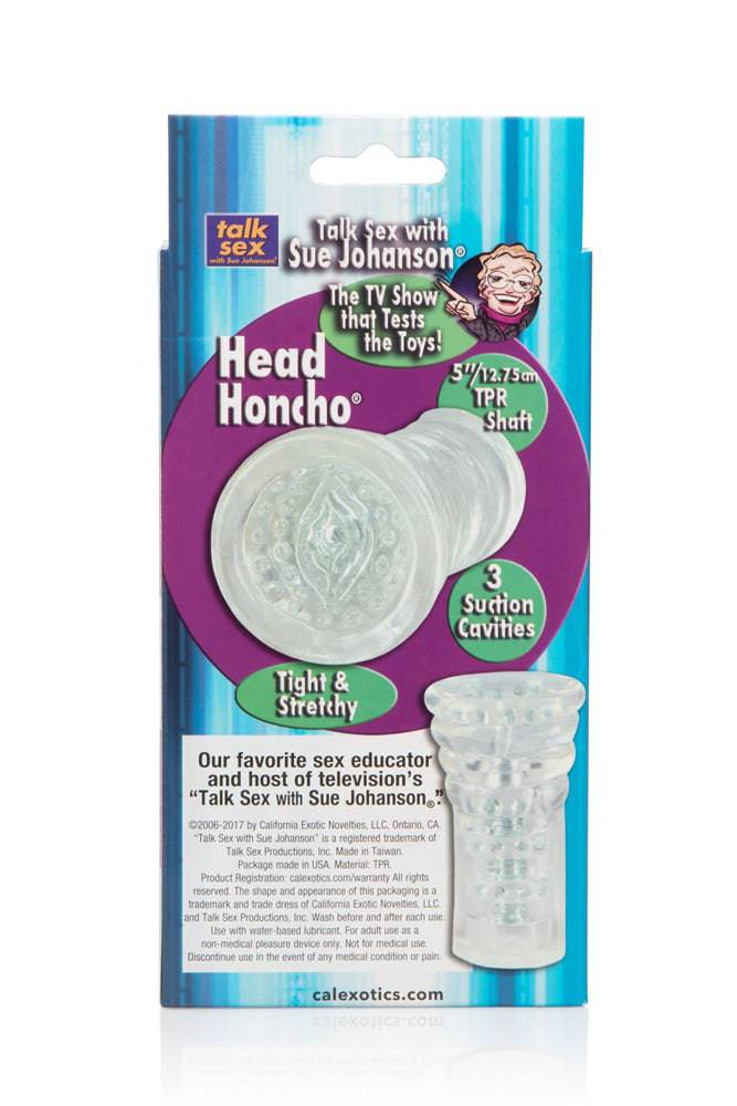 Cal Exotics - Sue Johanson - Head Honcho Stroker - Clear - Stag Shop