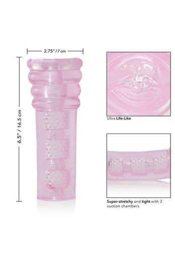 Cal Exotics - Sue Johanson - Super Head Honcho Stroker - Pink - Stag Shop