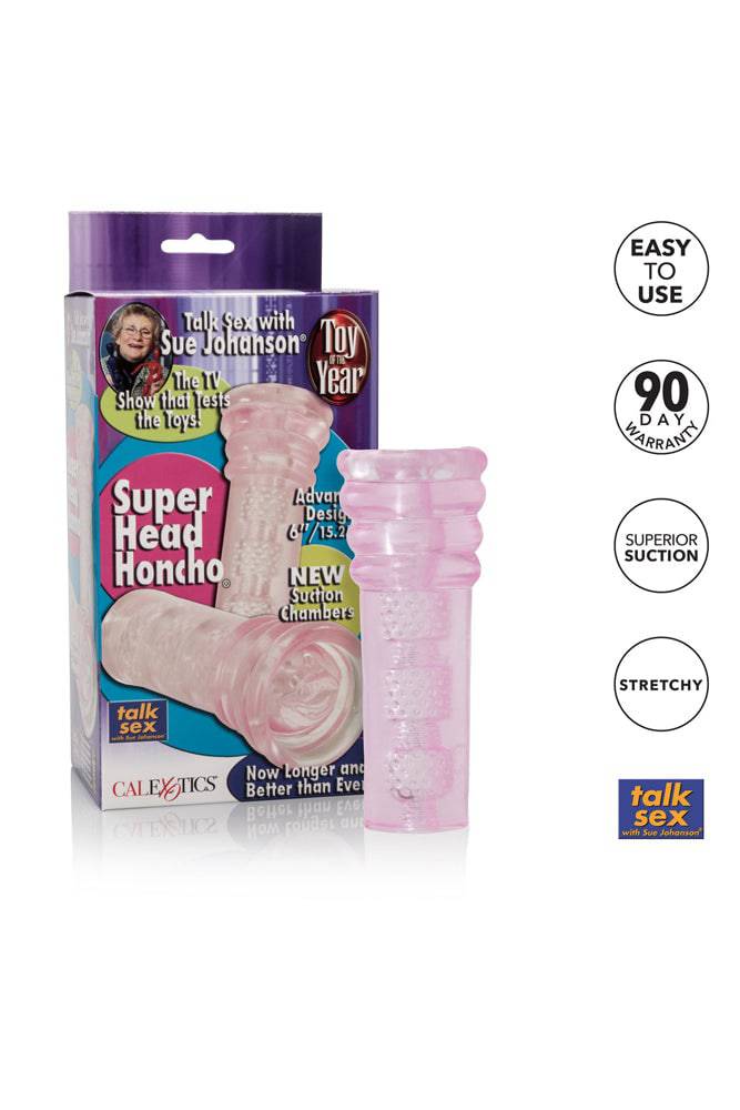 Cal Exotics - Sue Johanson - Super Head Honcho Stroker - Pink - Stag Shop