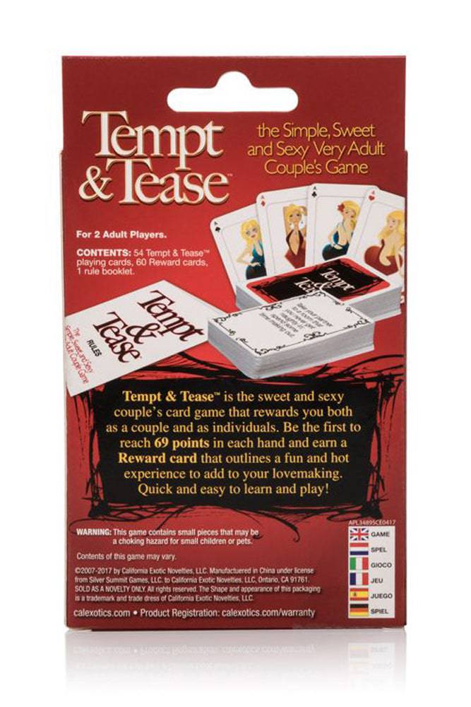 Cal Exotics - Tempt and Tease Card Game - Stag Shop