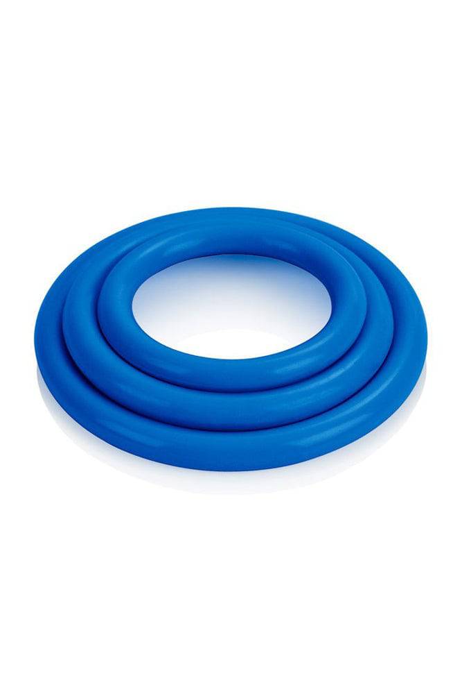 Cal Exotics - Tri-Rings Cock Ring Set - Blue - Stag Shop