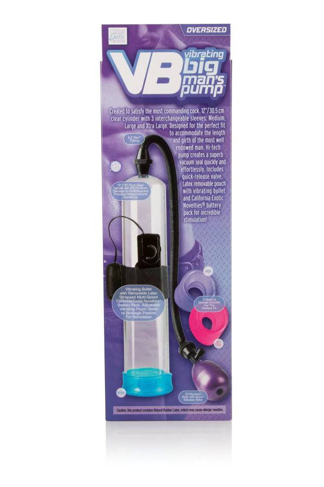 Cal Exotics - Vibrating Big Man's Penis Pump - Oversized - Stag Shop