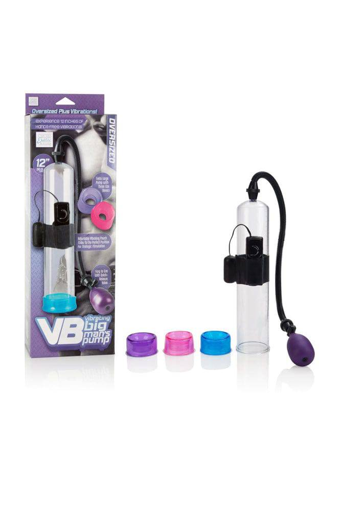 Cal Exotics - Vibrating Big Man's Penis Pump - Oversized - Stag Shop
