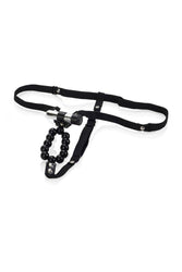 Cal Exotics - Vibrating Lover's Thong With Stroker Beads - Black - Stag Shop