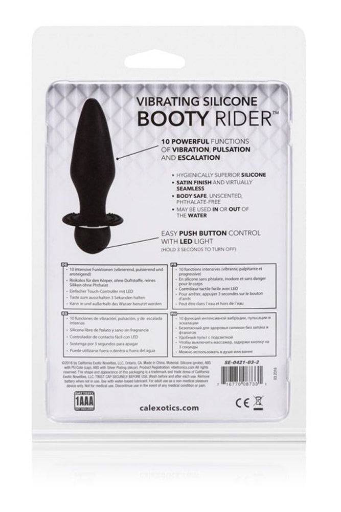 Cal Exotics - Vibrating Silicone Booty Rider Plug - Black - Stag Shop