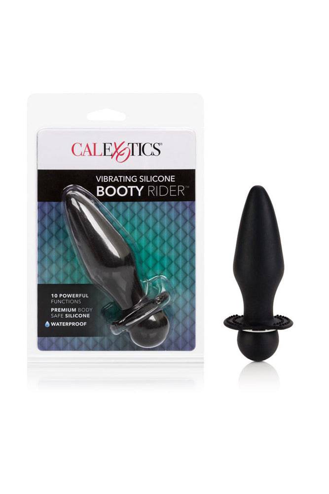 Cal Exotics - Vibrating Silicone Booty Rider Plug - Black - Stag Shop