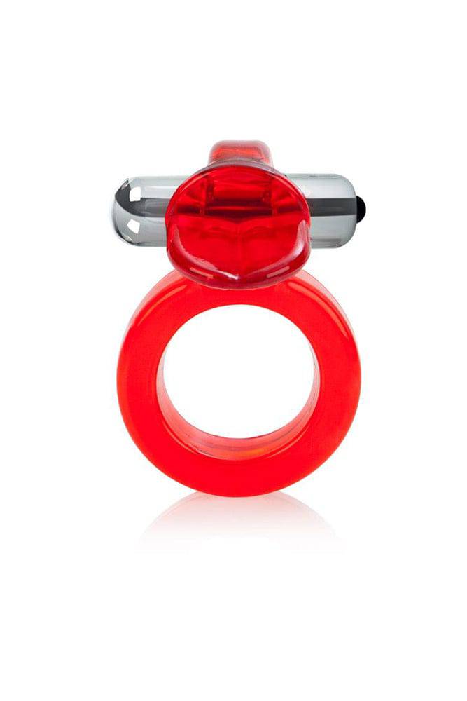 Cal Exotics - Couples Enhancer - Wireless Clit Flicker Cock Ring - Red - Stag Shop