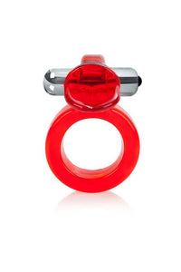 Thumbnail for Cal Exotics - Couples Enhancer - Wireless Clit Flicker Cock Ring - Red - Stag Shop