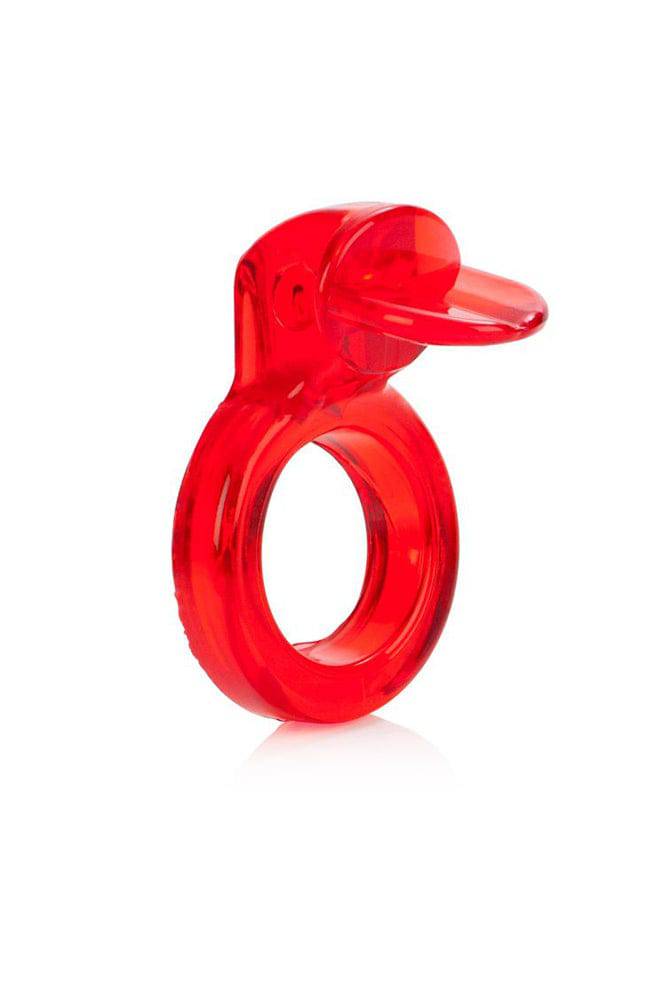Cal Exotics - Couples Enhancer - Wireless Clit Flicker Cock Ring - Red - Stag Shop
