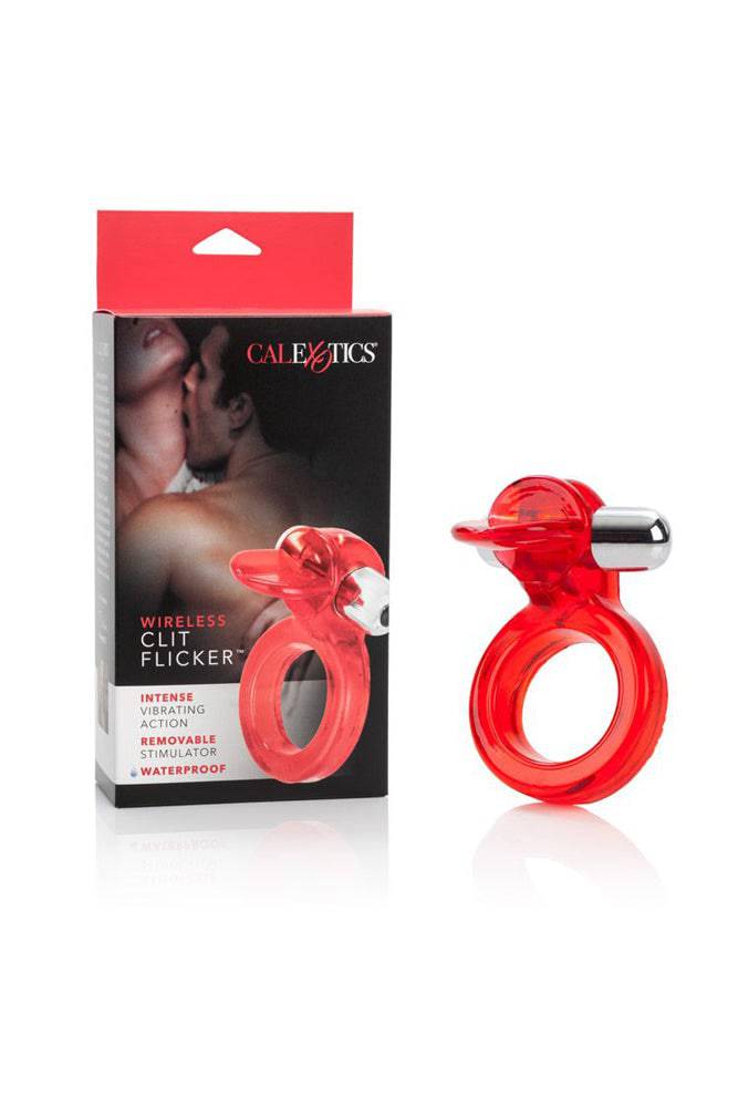Cal Exotics - Couples Enhancer - Wireless Clit Flicker Cock Ring - Red - Stag Shop