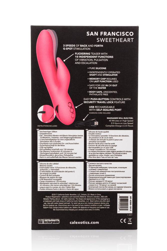 Cal Exotics - California Dreaming - San Fran Sweetheart Rabbit Vibe - Pink - Stag Shop